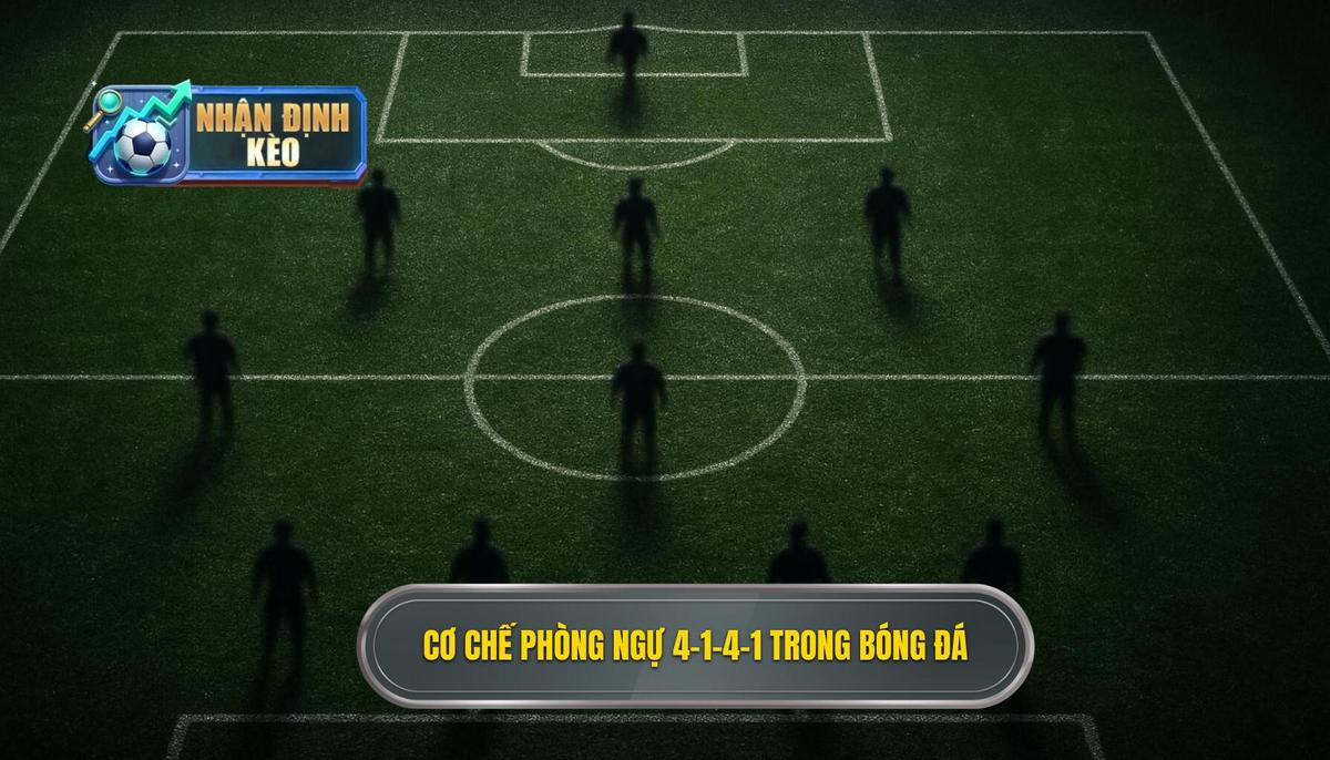 Cơ chế hoạt động của 4-1-4-1 trong vai trò phòng ngự