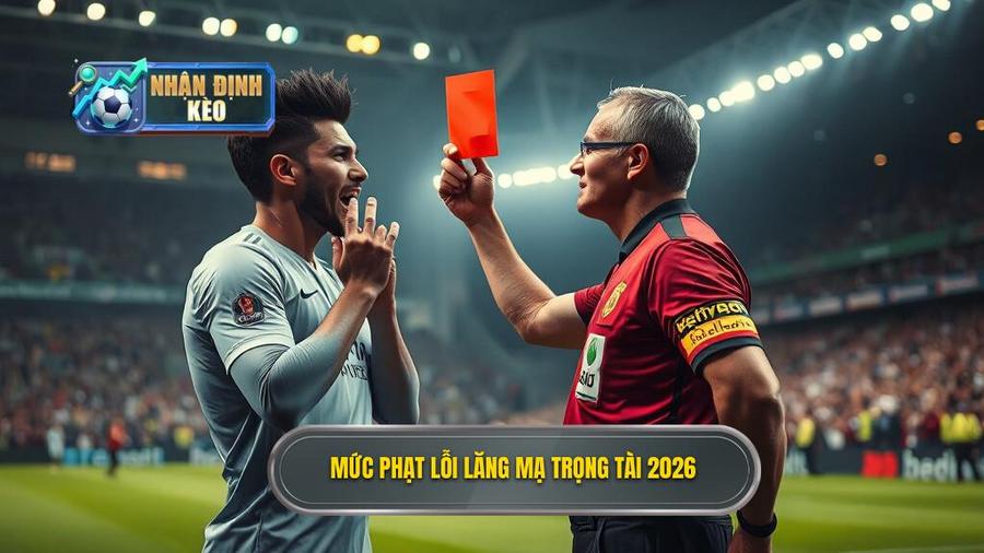2. Mức phạt lỗi lăng mạ trọng tài 2026